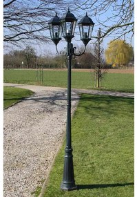 Felinar Brighton cu 3 brațe 230 cm Verde închis/Negru