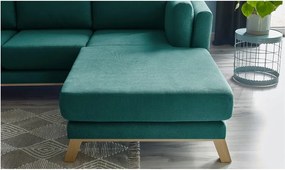 Canapea cu șezlong pe partea dreaptă Bobochic Paris Seattle, turcoaz