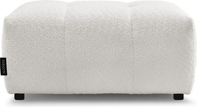 Taburet alb cu tapițerie din țesătură bouclé Roxelane – Bobochic Paris