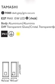 Aplica de perete pentru exterior stil clasic IP65 TAMASHI