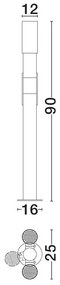 Stalp LED reglabil iluminat exterior IP65 PEC H-90cm
