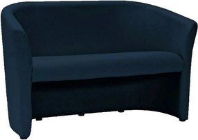 Canapea TM-2, albastru inchis, piele ecologica, 126x60x76 cm
