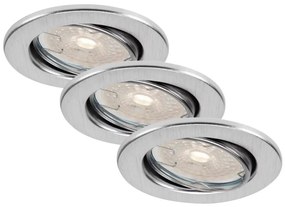 Brilo - Set 3x spot LED încastrat pentru baie, dimerizabil, DIMM LED/5,5W/230V IP23