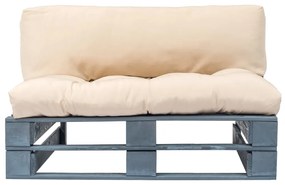 Canapea de gradina din paleti perne nisipii lemn de pin grey and sand, 1