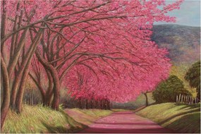 Tablou cu copaci înfloriți (90x60 cm)