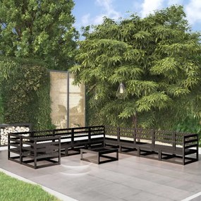 vidaXL Set mobilier de grădină, 11 piese, lemn masiv de pin