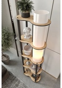 Lampă de podea NOTO cu polițe, 1xE27/40W/230V, bej/negru