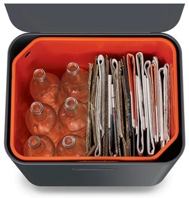 Coș pentru sortarea deșeurilor Joseph Joseph Totem Max, 60 l, gri închis