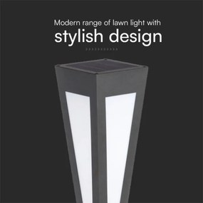 Lampă solară LED 2W 3,7V IP65 3000K negru