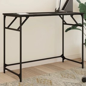 vidaXL Birou negru 100x45x76cm lemn compozit/oțel vopsit electrostatic