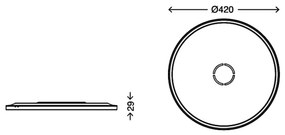 Plafonieră LED FREE LED/22W/230V d. 42 cm Briloner 3392-015