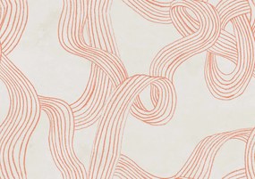 Fototapet, Stripes Repeatable, Orange, Rebel Walls