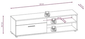 Compoziție pentru living BRICK alb/negru