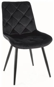 Scaun Ralph velvet negru Blu19