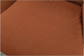 Fotoliu bean bag portocaliu cu tapițerie din blană artificială Lilibet – Bobochic Paris