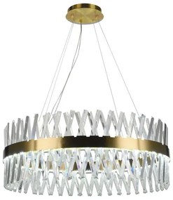 Lustră LED dimabilă pe cablu LED/110W/230V 3000-6500K auriu + telecomandă