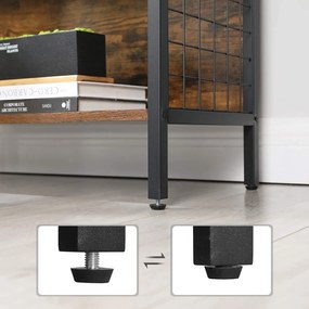 Biblioteca TAYLOR 5 rafturi 155x74 cm, rustic maro