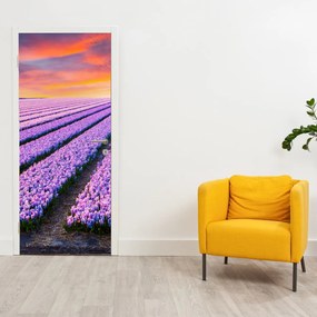 Fototapet pentru ușă - Fermă de flori (95x205cm)