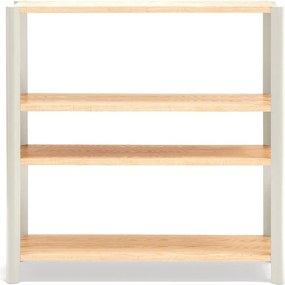 Etajeră crem/în culoare naturală deschisă cu aspect de lemn de stejar 126x128x43 cm Bona – Teulat