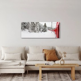 Tablou - Tren într-un peisaj înzăpezit (120x50 cm)