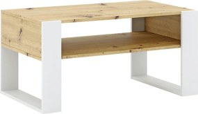 Masuta cafea CARA1, stejar artisan/alb, DTD laminat, 90x53x45 cm