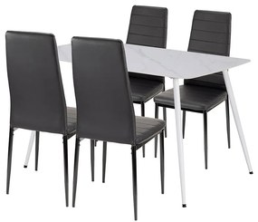 Jenna 4+1 set de sufragerie negru