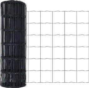 vidaXL Gard Euro Gri 0,4 x 10 m Fier acoperit cu PVC