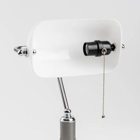 Lampă de birou Brilagi BANK OFFICE 1xE27/60W/230V negru/argintiu/alb