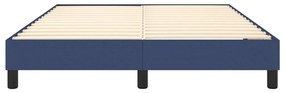 Cadru de pat box spring, albastru, 140x200 cm, textil Albastru, 25 cm, 140 x 200 cm