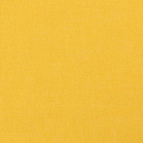 Fotoliu canapea cu taburet, galben deschis, 60 cm, textil