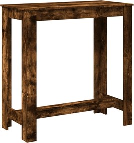 vidaXL Masă de bar, stejar fumuriu, 102x50x103,5 cm, lemn prelucrat