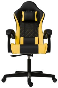 Juskys Scaun de birou HyperSeat - negru/galben