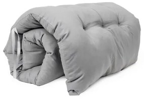 Scaun pliabil de drumeție cu saltea negru/gri