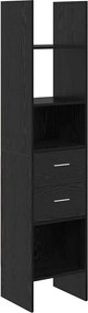 vidaXL Dulap pentru cărți Stejar negru 40 x 35 x 180 cm Lemn compozit