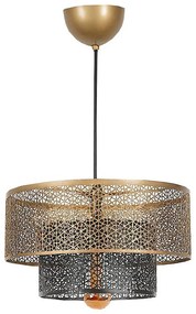 Lustră pe cablu 1xE27/40W/230V auriu/negru