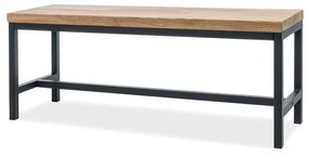 Banca Loras K, Stejar/Negru 120X35X45