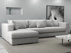 Colțar extensibil dumonde cu ladă de depozitare si sezut confortabil din spuma high-density, Gloria Euphoria Dove 320x183 cm