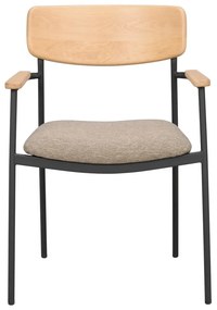 Scaune de dining bej/natural 2 buc. Maymont – Rowico