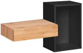 Raft de perete Enderly 2 (stejar wotan + negru. 1097604