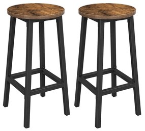 Set scaune de bar TAYLOR, maro rustic