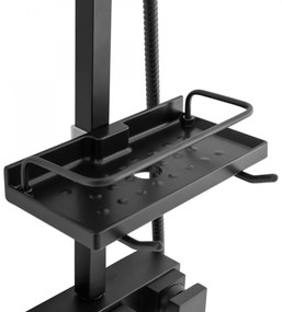 Baterie pentru dus Jack negru mat - H 102 cm