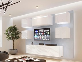 Mobilier living Berny 64 (alb + Alb lucios). 1087190