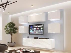 Mobilier living Berny 64 (alb + Alb lucios). 1087190
