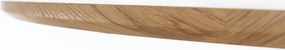 Masă de sufragerie, stejar/negru, diametru 80 cm, REVENTON NEW