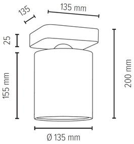 Plafonieră JENTA 1xE27/25W/230V