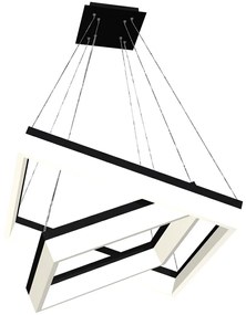 Lustra LED suspendata design modern NERO negru, 61,5cm