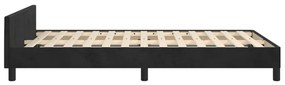 Cadru de pat cu tablie, negru, 120x200 cm, catifea Negru, 120 x 200 cm, Design cu nasturi
