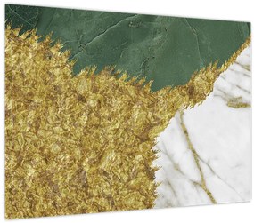 Tablou pe sticlă - Marmură verde N⁰2 (70x50 cm)