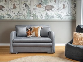 Canapea gri deschis extensibilă cu tapițerie din catifea 130 cm Ario – ELTAP