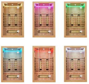 Infračervená sauna Kiruna130 s duálnou technológiou a drevom Hemlock